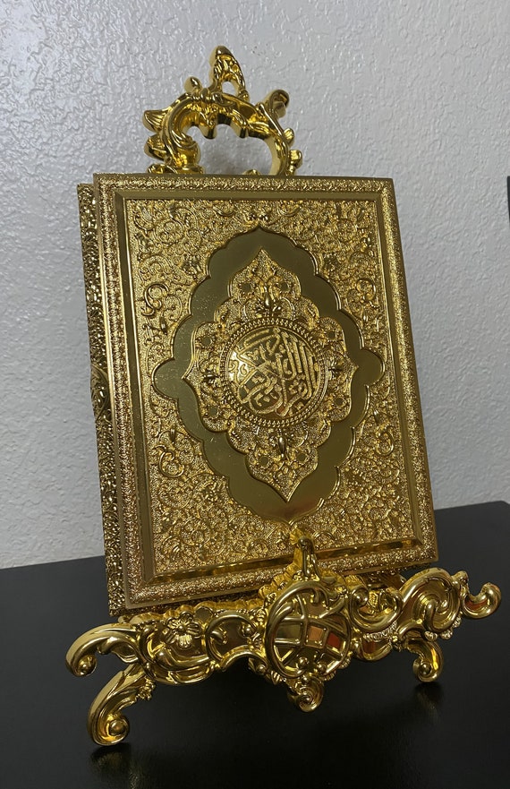 Goldene Luxus-Koran-Box aus Metall