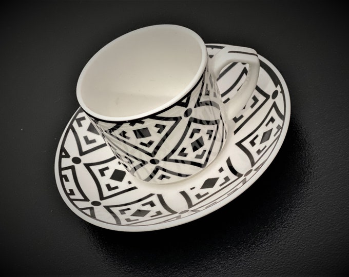 Ceramic Turkish Coffee Pattern Design Set for 6