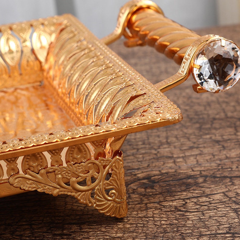 Large Gold Serving Tray Etsy