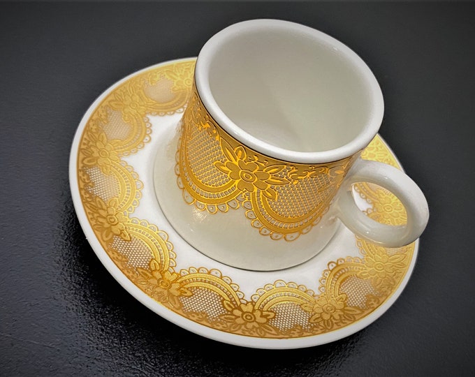 Ceramic Turkish Coffee flower Design Set for 6
