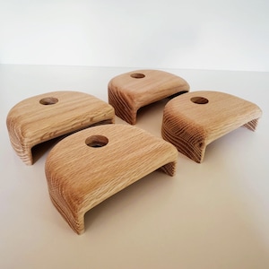 Jug Climbing Holds - Large, 4 Pieces, Bolt On Climbing Holds for Rock Climbing Wall, Wood Climbing Holds, Hardwood Climbing Grips, DIY Wall