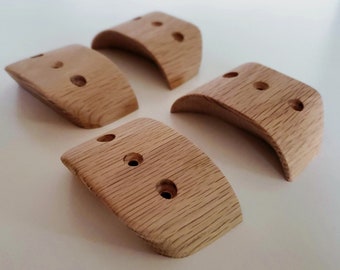 Crimp / Pinch Hybrid Climbing Holds - 4 Pieces, Medium, Screw On Climbing Holds for Rock Climbing Wall, Wood Climbing Holds, Grips, Boulder