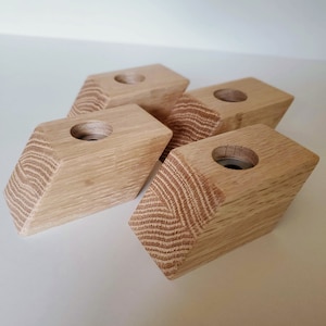 Foot Climbing Holds - Large, 4 Pieces Bolt On Climbing Holds for Rock Climbing Wall, Wood Climbing Holds, Hardwood Climbing Grips, Boulder