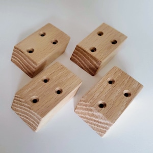 Foot Climbing Holds - Small, 4 Pieces Screw In Climbing Holds for Rock Climbing Wall, Wood Climbing Holds, Hardwood Climbing Grips for kids