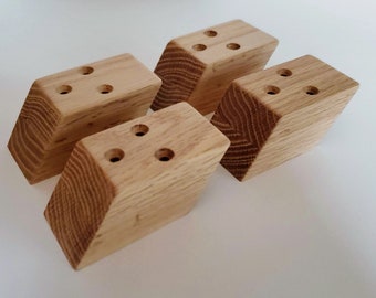 Foot Climbing Holds - Large, 4 Pieces Screw In Climbing Holds for Rock Climbing Wall, Wood Climbing Holds, Hardwood Climbing Holds for Kids