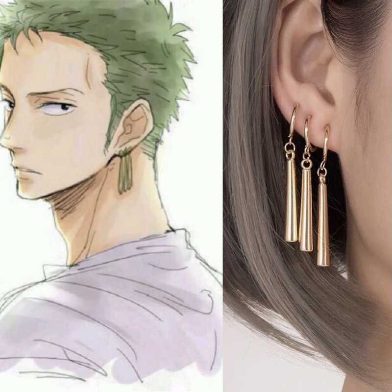 Silver Zoro Roronoa Earrings, high quality anime inspired earrings