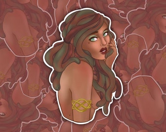 Medusa Sticker Gorgon Sticker Griekse Mythologie Sticker | Snake Sticker Godity Sticker Godin Sticker