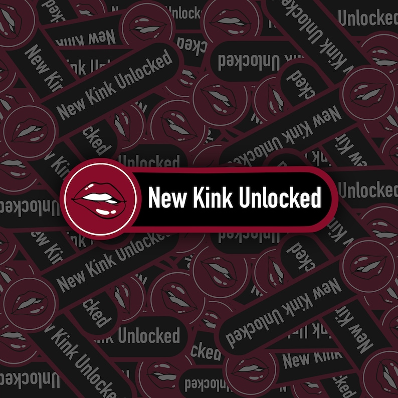 New Kink Unlocked Sticker New Kink Sticker Lip Bite Etsy
