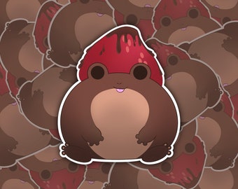 Chocolade Aardbei Kikker Sticker | Meme-sticker | Chocolade Aardbei Sticker | Kikker Sticker | Chocolade Kikker Sticker