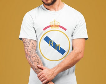 Minimalist Real Madrid Tee - Sleek Soccer Fan Shirt, Modern Football Club Gear, Unisex Simple Sports Top