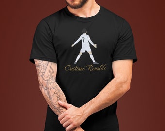 Cristiano Ronaldo hyllningströja - fotbollsstjärna fantröja, CR7 ikonisk spelare t-shirt present, unisex fotbollslegend presenttröja