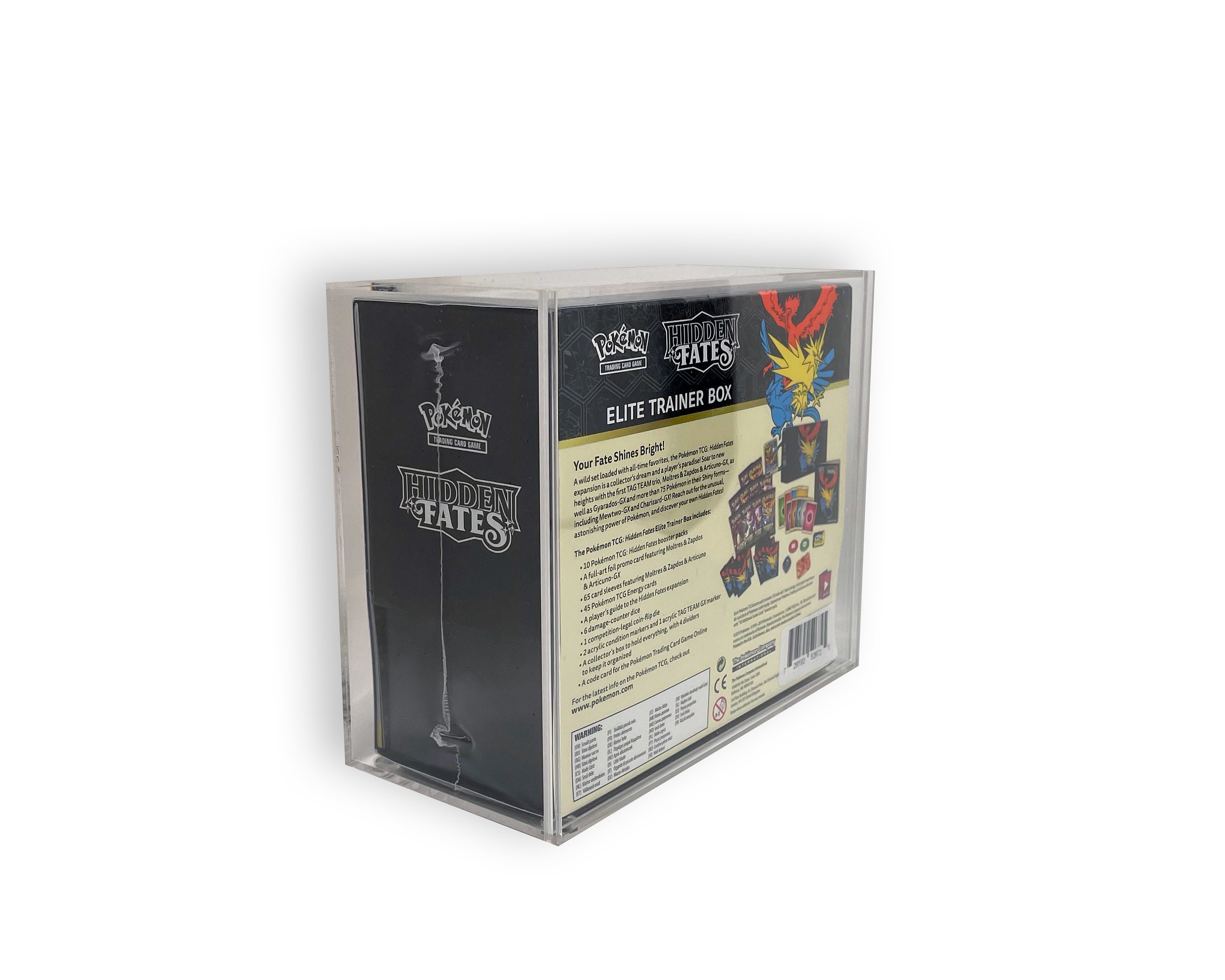 EVORETRO Vitrine transparente en acrylique compatible avec boîte Pokémon  Elite Trainer Box - Résistante aux UV - Avec couvercle coulissant (4 mm,  lot de 1) : : Jeux et Jouets