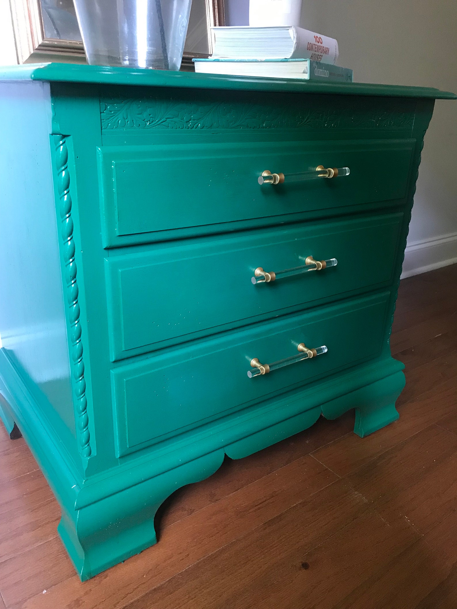 Emerald Green Dresser or Nightstand Etsy