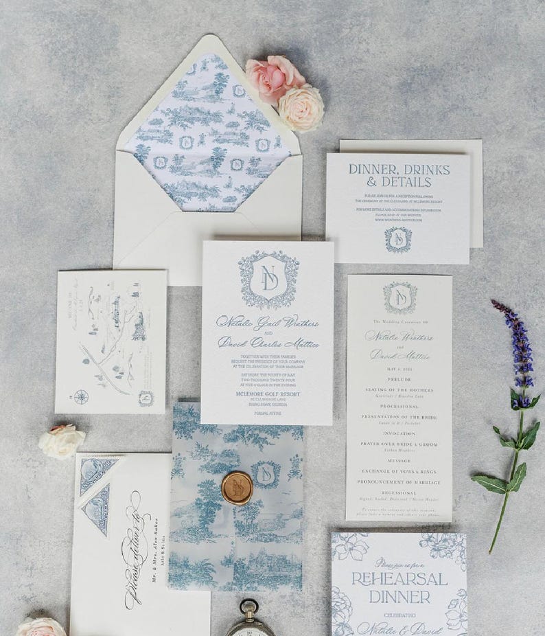 Custom Wedding Toile Pattern: Personalized Wedding Icon (digital File ...
