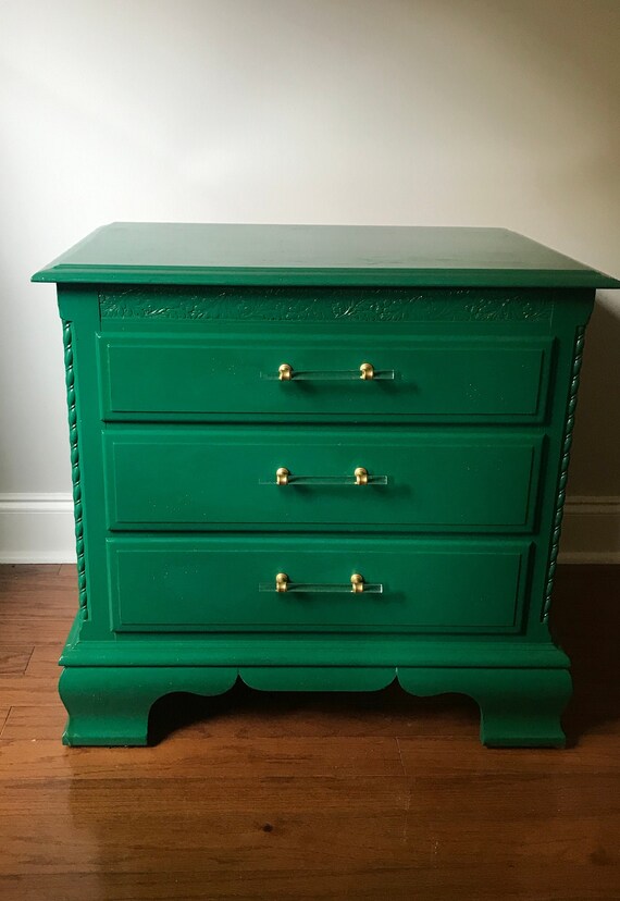 Emerald Green Dresser or Nightstand Etsy