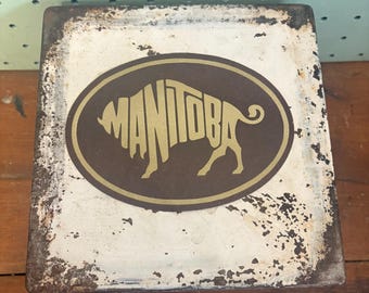 Calcomanía vintage de Manitoba, Canadá, para equipaje o automóvil.