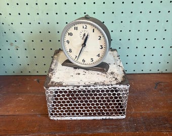 Vintage Westclox Alarm Clock: 1930 - 1950's, Not Working, Art Deco, Industrial, MCM