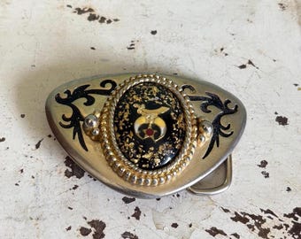Hebilla de cinturón vintage de la antigua Orden Árabe de Nobles Místicos Shriner de la década de 1970 #2