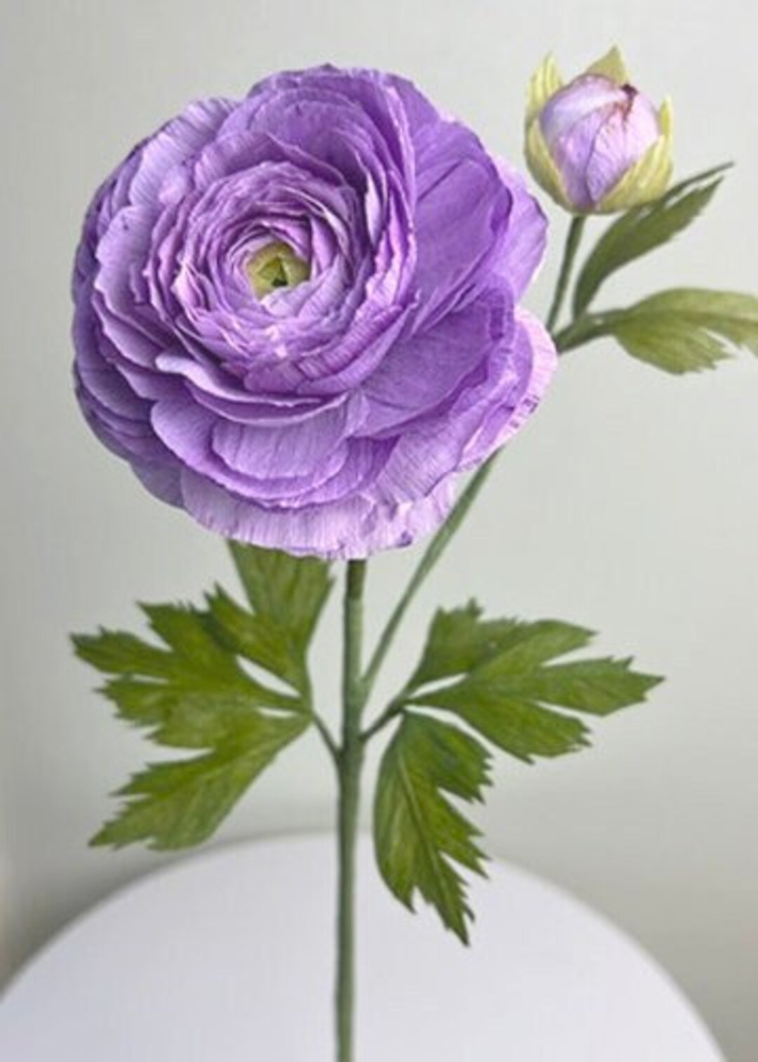 Crepe Paper Purple Ranunculus Etsy