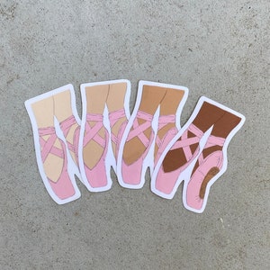 Pointe Sticker, Ballet Sticker, Dance Sticker, Water Bottle Sticker, Waterproof Sticker