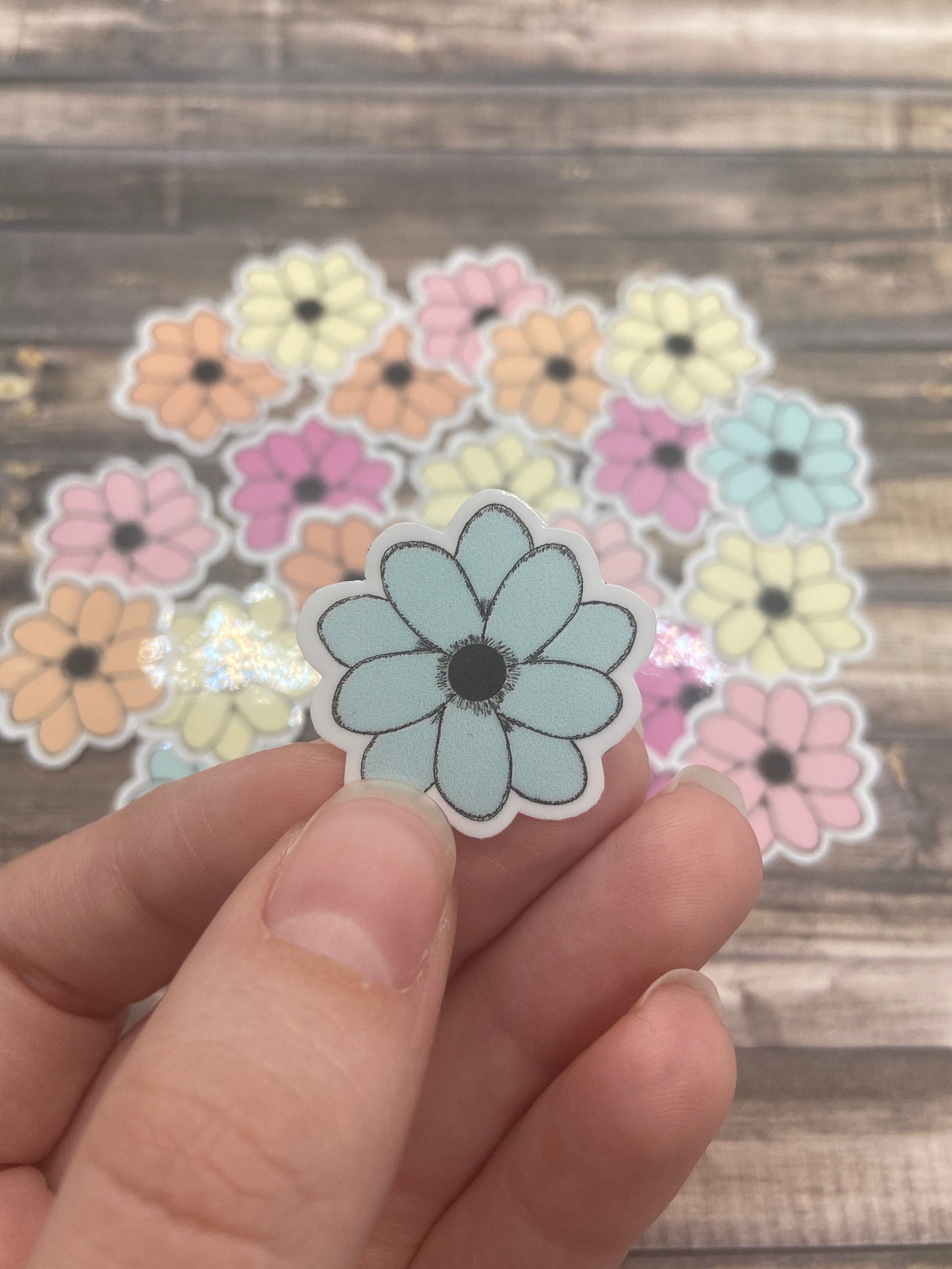 Mini Flower Sticker Set, Flower Stickers, Stickers Set, Water Bottle ...