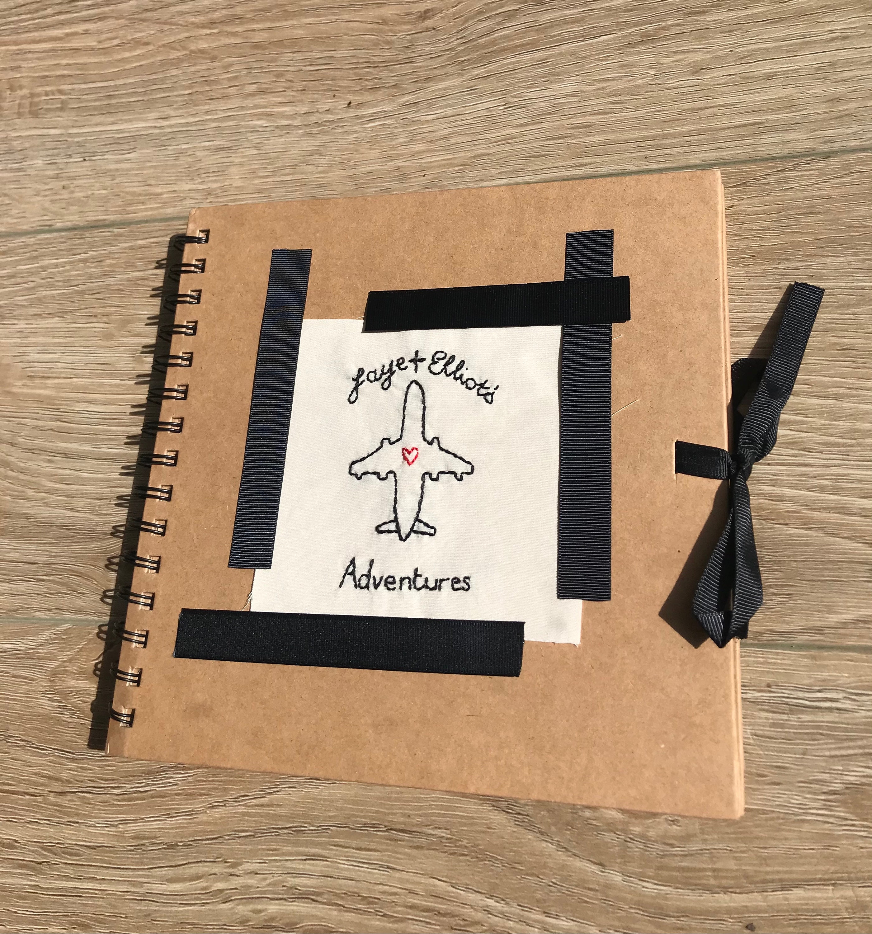 Personalised Travel Photo Sketchbook with Embroidered Cover Etsy