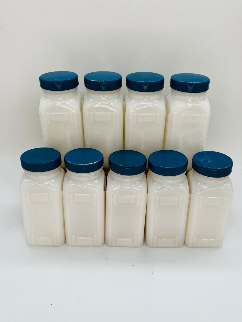 Vintage Griffiths Spice Jars With Blue Lids X 10 Etsy