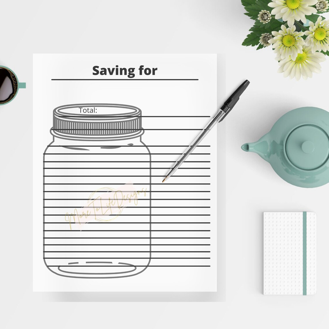 Savings Jar Printable Savings Tracker Savings Visual Money | Etsy