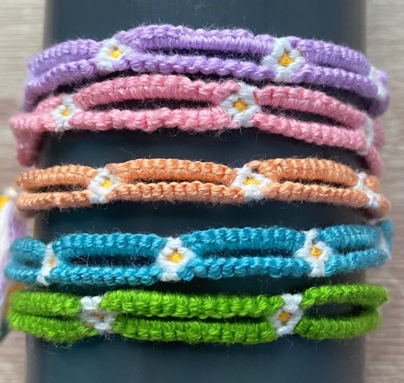 Adjustable Handmade Daisy Chain Friendship Bracelet Custom Etsy