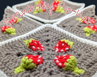 Strawberry Pop-Ups Granny Square