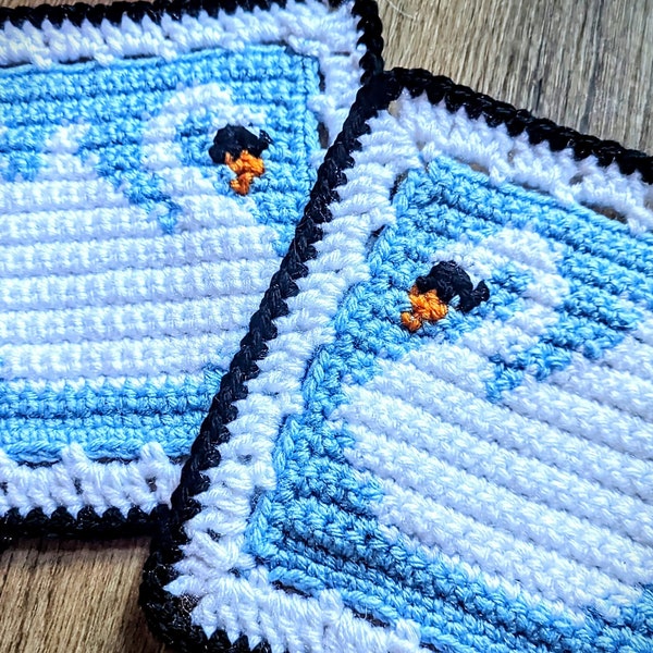 Mirrored Swans Granny-Graph Crochet Pattern