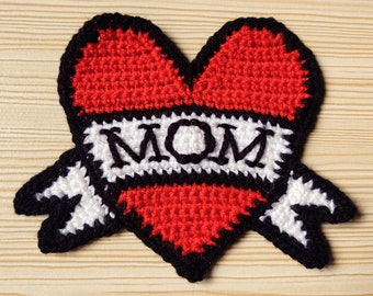 Heart Banner Tattoo Crochet Pattern