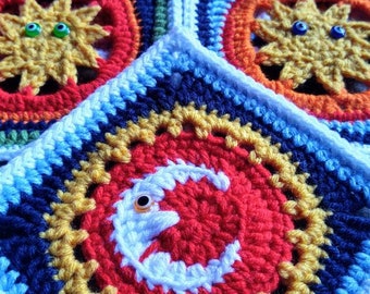 The Man in the Moon Granny Square