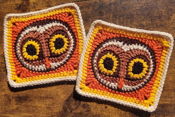 The Night Owl Granny Square Etsy