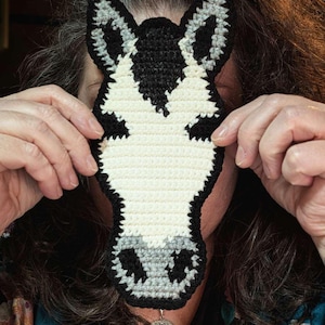 Horse Face Cutout Tapestry Crochet Pattern