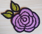 Rose Tattoo Applique and Granny Square