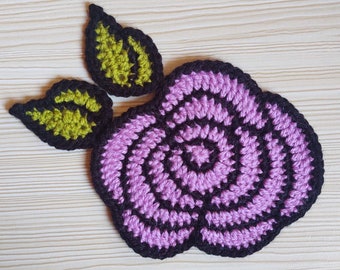 Rose Tattoo Applique and Granny Square