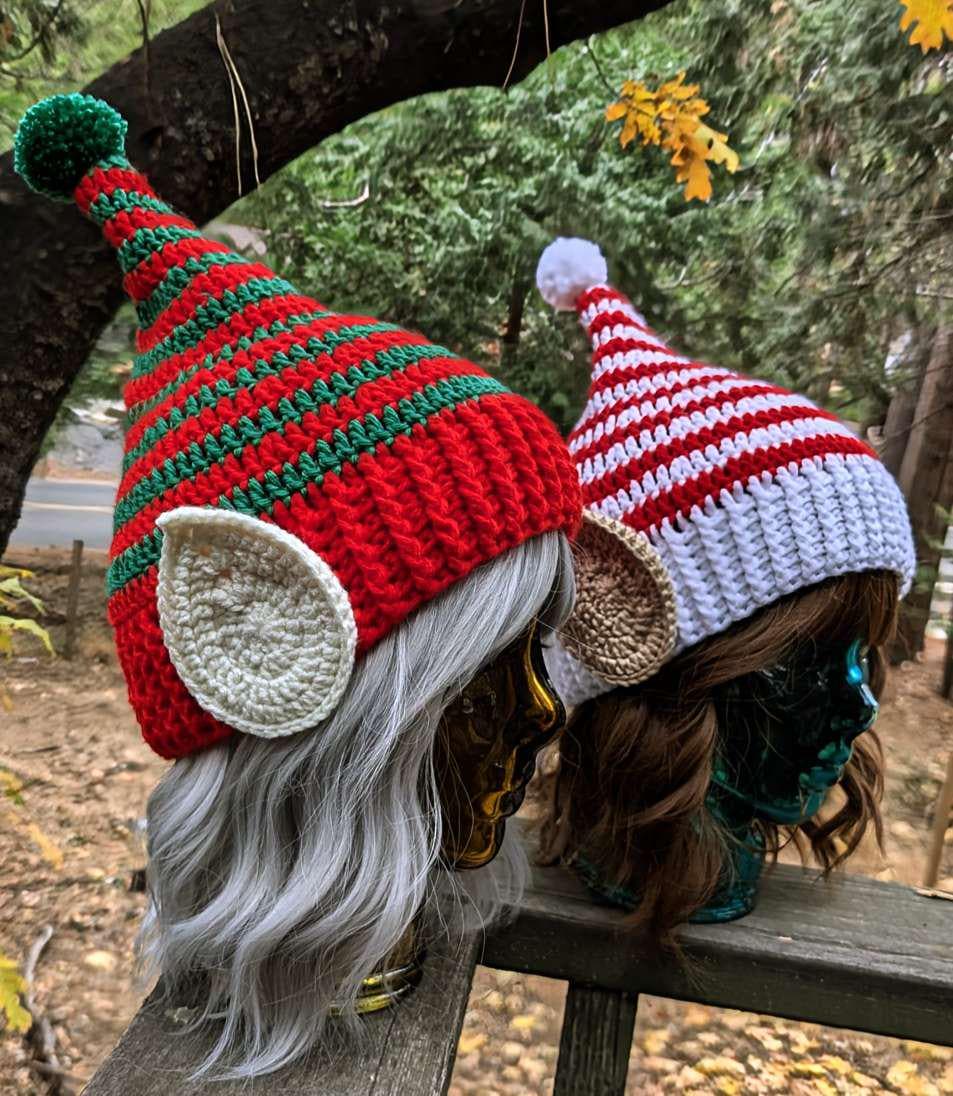 Custom Crochet Christmas Elf Hat Elf Hat in 6 Sizes Crochet Pattern, Crochet PDF Pattern  main image 3