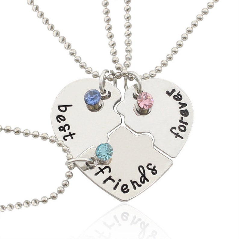 Puzzle Piece Necklace for 3 Best Friends BFF Bestie Gift Etsy