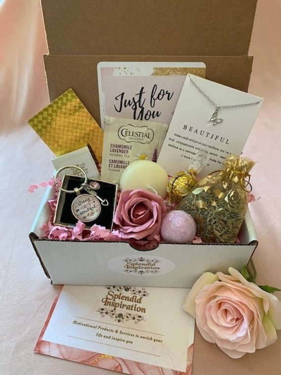 Gift Box Birthday for Women - Relaxing Spa Giftbox Basket for Her - Mom,  Wife, Sister, Best Friend, and Girlfriend Unique Bath Set Self Care Gift