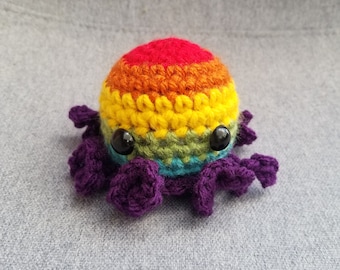 LGBT Pride Rainbow Crochet Octopus