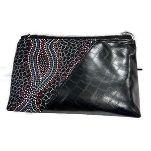 Handcrafted Aboriginal-Inspired Makeup Bag/Case for Her, Perfect Gift for Mother&#39;s Day or Birthday&quot;