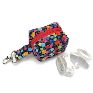 Pacifier Storage Container, Pacifier Holder,  Gender Neutral Binky Bag