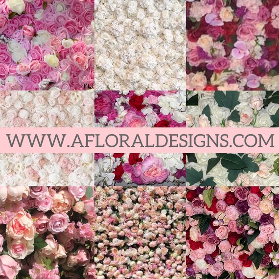 Flower Wall 3D Custom Flower Wall Artificial Flower Panel Etsy
