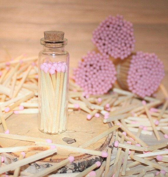 Bulk 3 Pink Matches QTY: 120 to 10,000 Colored Matches Candle Matches Long  Matches Wooden Matches Safety Matches 