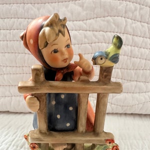 Porcelain Figurine Goebel Hummel Figurine "Signs of Spring" No. 203-1 Trademark-5, Hand Painted!