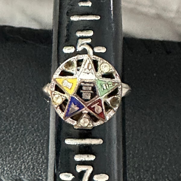 Vintage 10kt GF Masonic Ring ladies Eastern star ring Size 6
