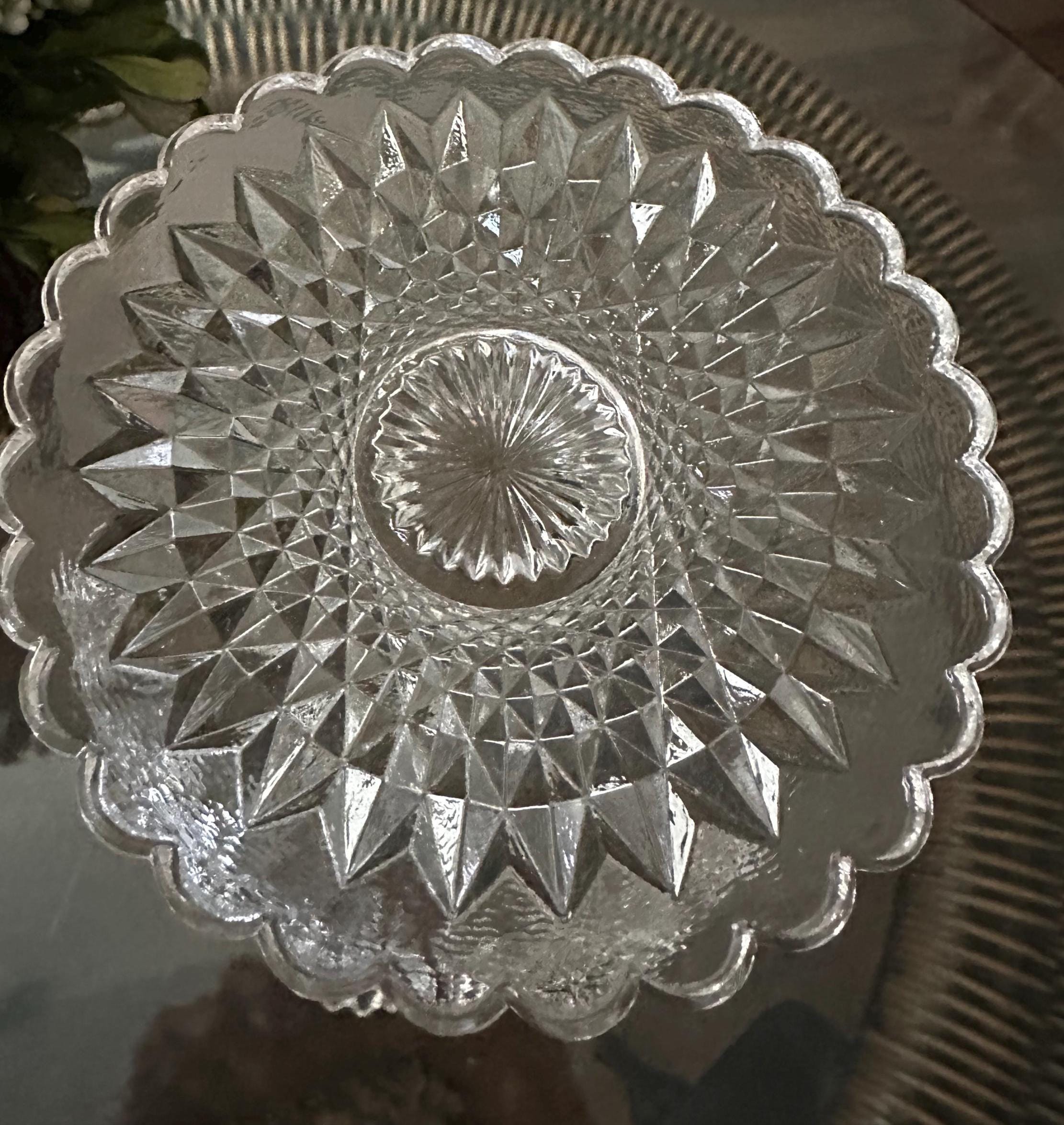 アンティークアメリカンブリリアントピリオドクリスタルカットガラス