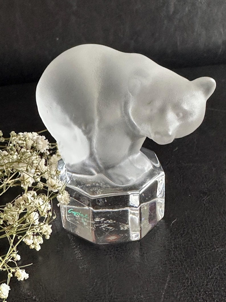 Vintage Goebel Toucan Figurine | 24% Lead Crystal Crystale Collection | 1980s Glass Bird Sculpture image 7