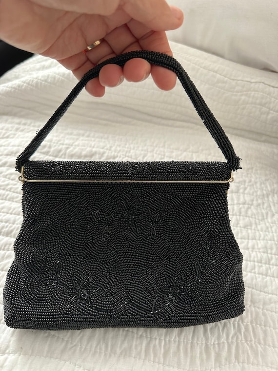 Delicious vintage Delill black patent box bag, purse, bag, handbag ..So in  Style!